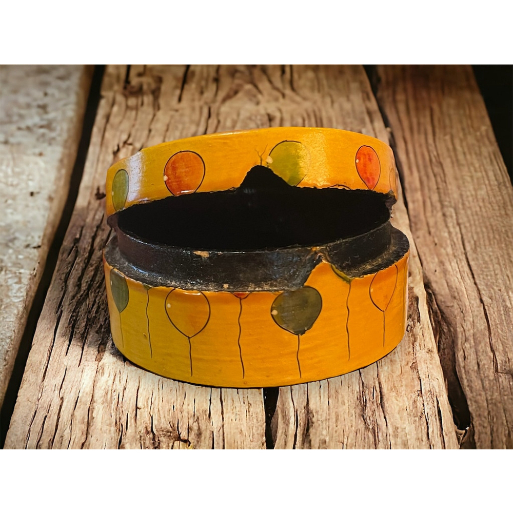 Vintage Handcrafted Laquered Clown Trinket Box Unique Hand painted Gift - Picture 3 of 10
